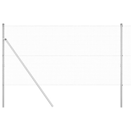 vidaXL Recinzione in Rete Saldato con 7 Pali 1.4x10 m Acciaio Zincato