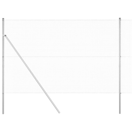 vidaXL Set di pali per recinzione Set di 2 Acciaio galvanizzato 10 x 1,5 m