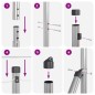 vidaXL Set di pali per recinzione Set di 2 Acciaio galvanizzato 10 x 1,5 m