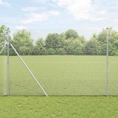 vidaXL Recinzione in Filo Saldato con 7 Post 1,6x10 m Acciaio Galvanizzato