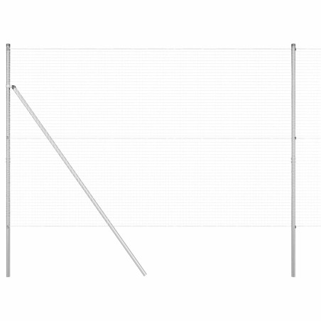 vidaXL Recinzione in filo saldato con 7 pali 1.6x10 m Acciaio zincato