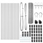 vidaXL Set di Pali di Recinzione Set di 2 Acciaio galvanizzato 25 x 0.5 m