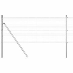 vidaXL Recinzione in Rete Saldato di con 13 Pali 0.6x25 m Acciaio Zincato