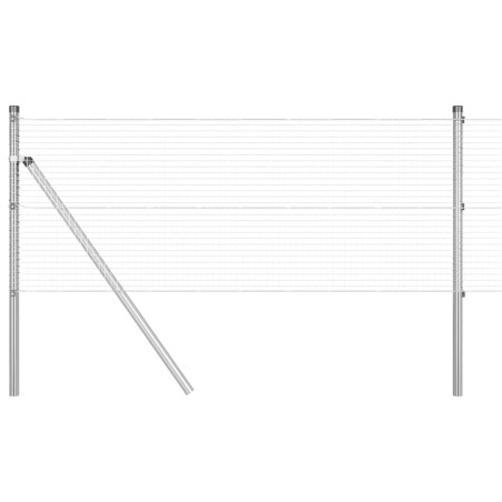 vidaXL Recinzione in Rete Saldato con 13 Pali 0.8x25 m in Acciaio Zincato