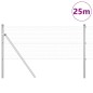 vidaXL Recinto in Rete Saldata con 13 Pali 0.8x25 m Acciaio Galvanizzato