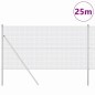 vidaXL Recinzione in Filo Saldato con 13 Pali 1x25 m Acciaio Galvanizzato vidaXL Recinzione in Filo Saldato con 13 Pali 1x25 m Acciaio Galvanizzato