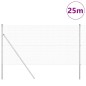 vidaXL Recinzione in filo saldato con 13 pali 1.2x25 m in acciaio galvanizzato vidaXL Recinzione in filo saldato con 13 pali 1.2x25 m in acciaio galvanizzato