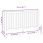 Copertura Termosifone Grigia 153x19x84 cm Legno Massello Pino Copertura Termosifone Grigia 153x19x84 cm Legno Massello Pino