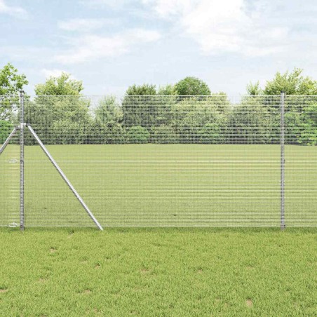 vidaXL Recinzione in Filo Saldato con 13 Pali 1.4x25 m in Acciaio Galvanizzato