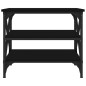 Tavolino Nero 55x38x45 cm in Legno Multistrato Tavolino Nero 55x38x45 cm in Legno Multistrato