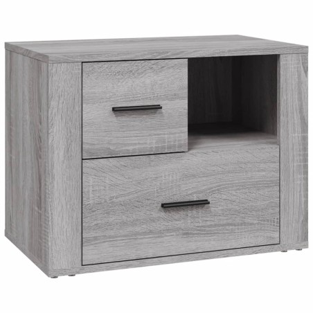 Comodino Grigio Sonoma 60x36x45 cm in Legno Multistrato