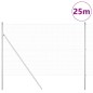 vidaXL Recinzione in Filo Saldato con 13 Pali 1.6x25 m Acciaio Galvanizzato