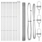 vidaXL Recinzione in Filo Saldato con 13 Pali 1.6x25 m Acciaio Galvanizzato