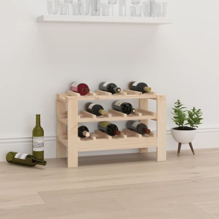 vidaXL Portavini 61,5x30x42 cm in Legno Massello di Pino