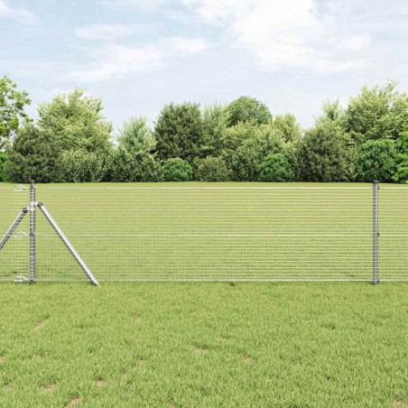 vidaXL Recinzione in rete saldata con 13 pali 0.5x100 m Acciaio zincato