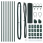 vidaXL Set di Posti per Recinzione Set di 2 Verde Metallo 10 x 0.5 m