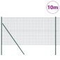 vidaXL Recinzione in Filo Saldato con 7 Pali Verde 1.2x10 m Acciaio
