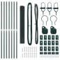 vidaXL Recinzione in rete saldata con 7 pali Verde 1.4x10 m Acciaio