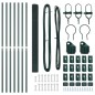 vidaXL Recinzione in rete saldata con 7 pali Verde 1.5x10 m Acciaio