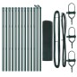 vidaXL Set di Pali da Recinzione Verde Rivestito in PVC Set di 2 25 x 0,5 m