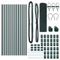 vidaXL Set di Pali da Recinzione Verde Rivestito in PVC Set di 2 25 x 0,5 m