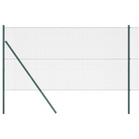 vidaXL Set di Paletti di Recinzione Set di 2 Verde