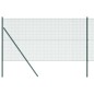 vidaXL Recinzione in Filo Saldato con 13 Post Verde 1.4x25 m Acciaio