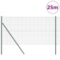 vidaXL Recinzione in Filo Saldato con 13 Pali Verde 1.4x25 m Acciaio