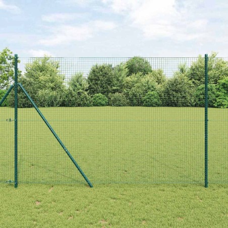 vidaXL Set di pali per recinzione Set di 2 Verde