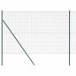vidaXL Recinzione in Filo Saldato con 13 Pali Verde 1.6x25 m Acciaio