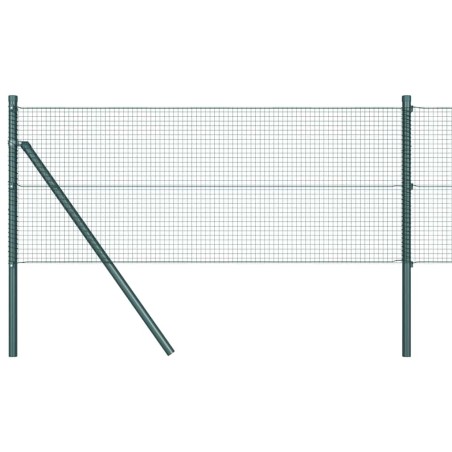 vidaXL Recinzione in filo saldato con 13 pali Verde 0.5x50 m Acciaio
