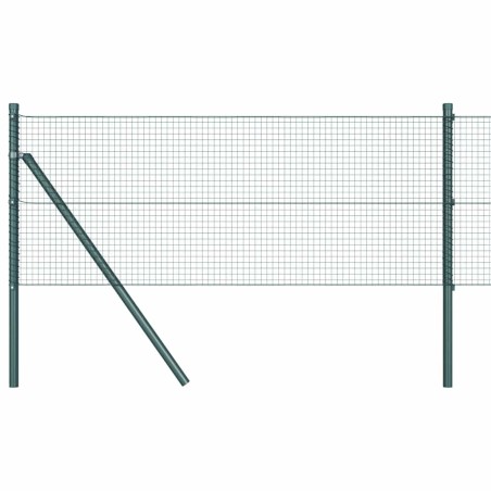 vidaXL Recinzione in Rete Saldata con 13 Pali Verde 0.6x50 m Acciaio
