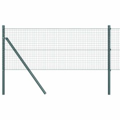 vidaXL Recinzione in Rete Saldatada con 13 Pali Verde 0.6x50 m Acciaio