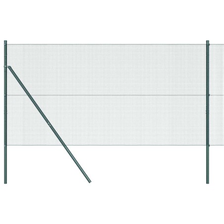 vidaXL Recinzione in Rete Saldato con 13 Post Verde 1x50 m Acciaio