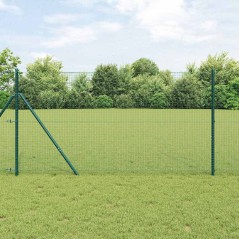 vidaXL Recinto a Rete Saldata con 13 Pali Verde 1x50 m Acciaio