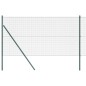 vidaXL Recinzione in filo saldato con 13 pali Verde 1.2x50 m Acciaio