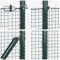 vidaXL Recinzione in filo saldato con 13 pali Verde 1.2x50 m Acciaio