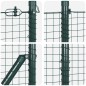 vidaXL Recinzione in Filo Saldato con 13 Pali Verde 1.2x50 m Acciaio