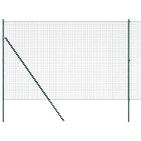 vidaXL Recinzione in rete saldata con 13 pali Verde 1.4x50 m Acciaio
