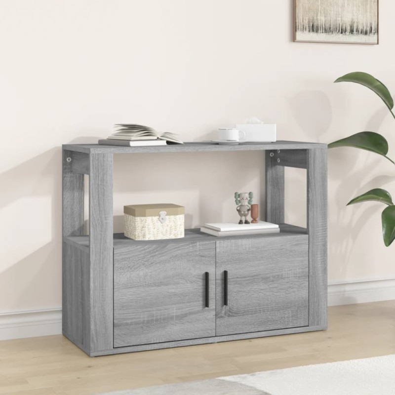 Credenza Grigio Sonoma 80x30x60 cm in Legno Multistrato Credenza Grigio Sonoma 80x30x60 cm in Legno Multistrato
