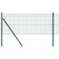 vidaXL Recinzione in Filo Saldato con 13 Pali Verde 0.4x100 m Acciaio