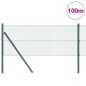 vidaXL Recinzione in Rete Saldato con 13 Post Verde 0.5x100 m Acciaio