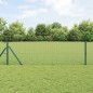 vidaXL Recinzione in Rete Saldata con 13 Pali Verde 0.6x100 m Acciaio