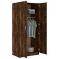 Armadio Rovere Fumo 80x52x180 cm in Legno Multistrato Armadio Rovere Fumo 80x52x180 cm in Legno Multistrato