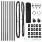 vidaXL Set di Pali della Recinzione Set di 2 Grigio Metallo Zincato