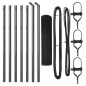vidaXL Set di Pali per Recinzione Set di 2 Grigio