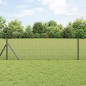 vidaXL Recinzione in Filo Saldato con 7 Pali Grigio 0,6x10 m Acciaio