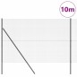 vidaXL Recinzione in Rete Saldata con 7 Post Grigio 1.6x10 m Acciaio
