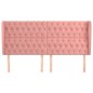 vidaXL Testiera ad Orecchio Rosa 183x23x118/128 cm in Velluto vidaXL Testiera ad Orecchio Rosa 183x23x118/128 cm in Velluto