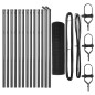 vidaXL Set di pali per recinzione Set di 2 Grigio